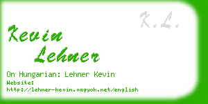 kevin lehner business card